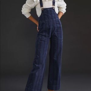 Anthro Pilcro Relaxed Corduroy Overalls